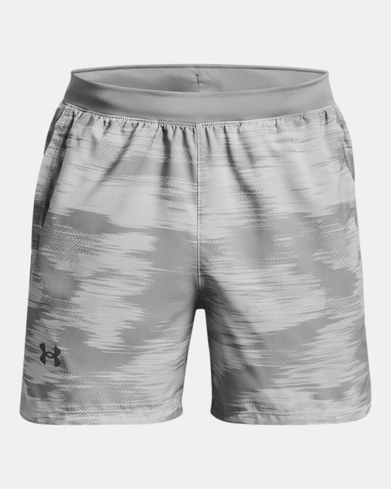 Men's UA Launch 5'' Printed Shorts in Gray image number 6